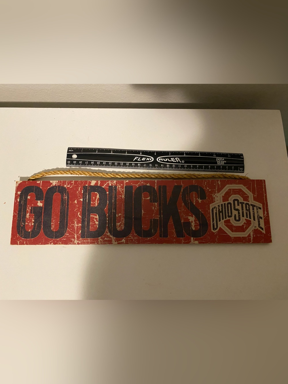 Ohio State "Go Bucks" Vintage-Style Red Sign
